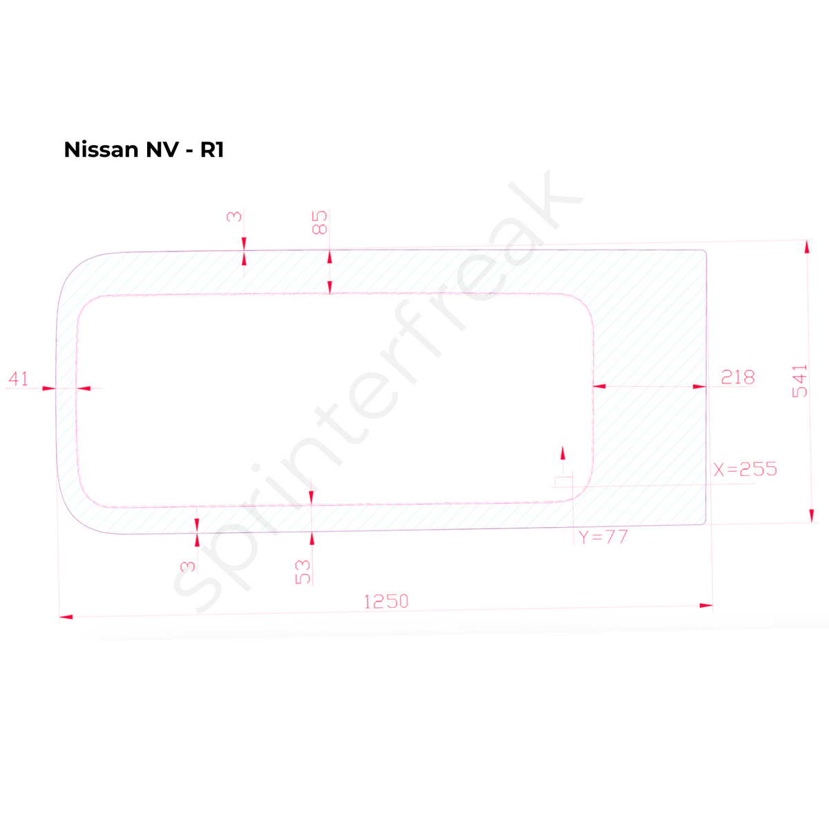 Fixed Window - Sliding Door - Nissan NV