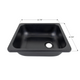 Lavabo ABS Blanc ou Noir - 14 7/8" x 12 3/4