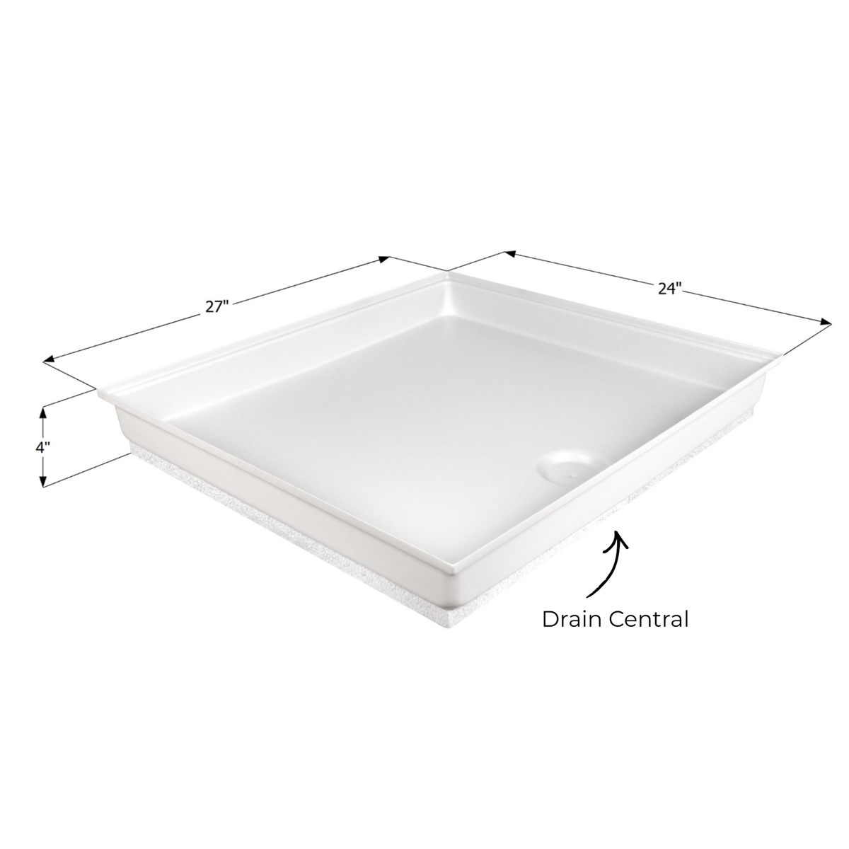 Acrylic Shower Base - 27 x 24