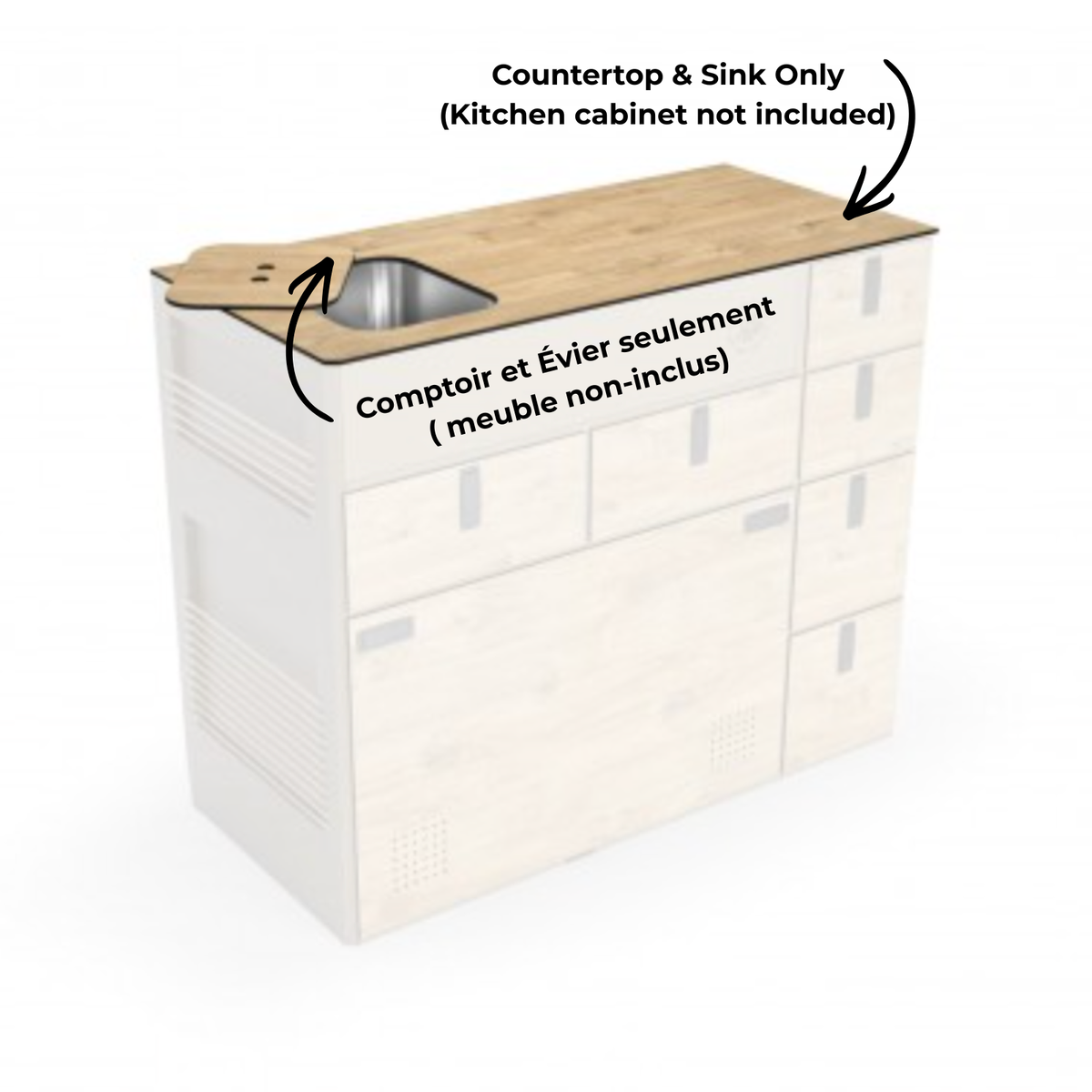 Countertop with SInk - Kitchen Model 8 - Van der Moon 