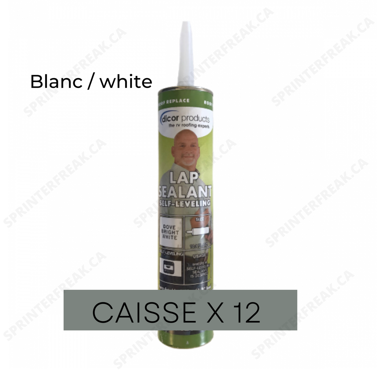 Dicor BLANC x 12 ( caisse) - AUTO NIVELLANT