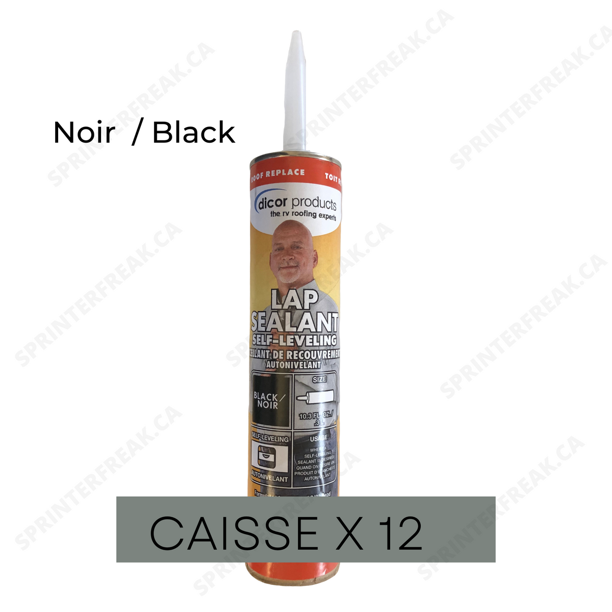 Dicor NOIR x 12 ( caisse) - AUTO NIVELLANT