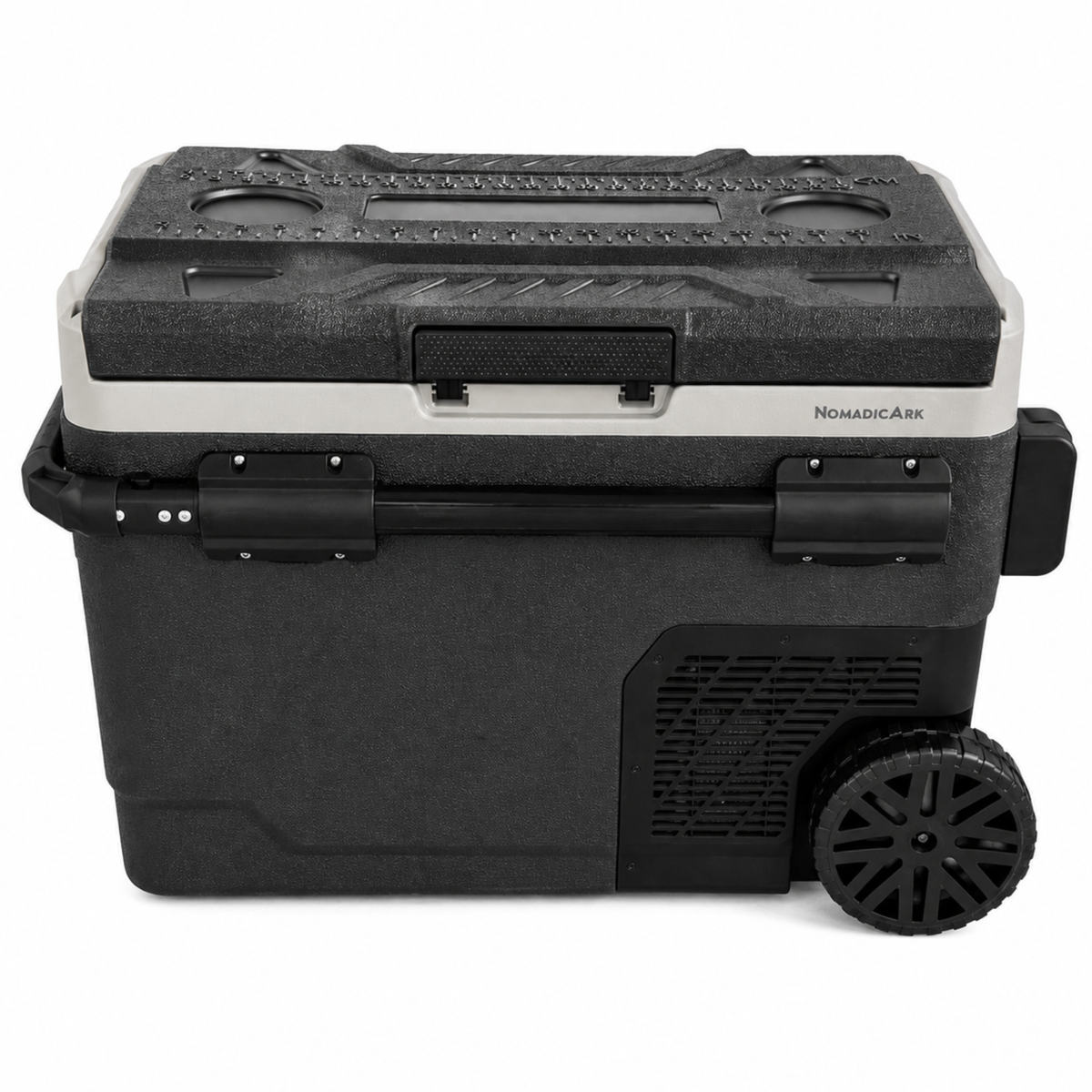 GLACIÈRE 40l - 1.4 pi cu - GRISE ET NOIRE - 12V - COMPRESSEUR LG