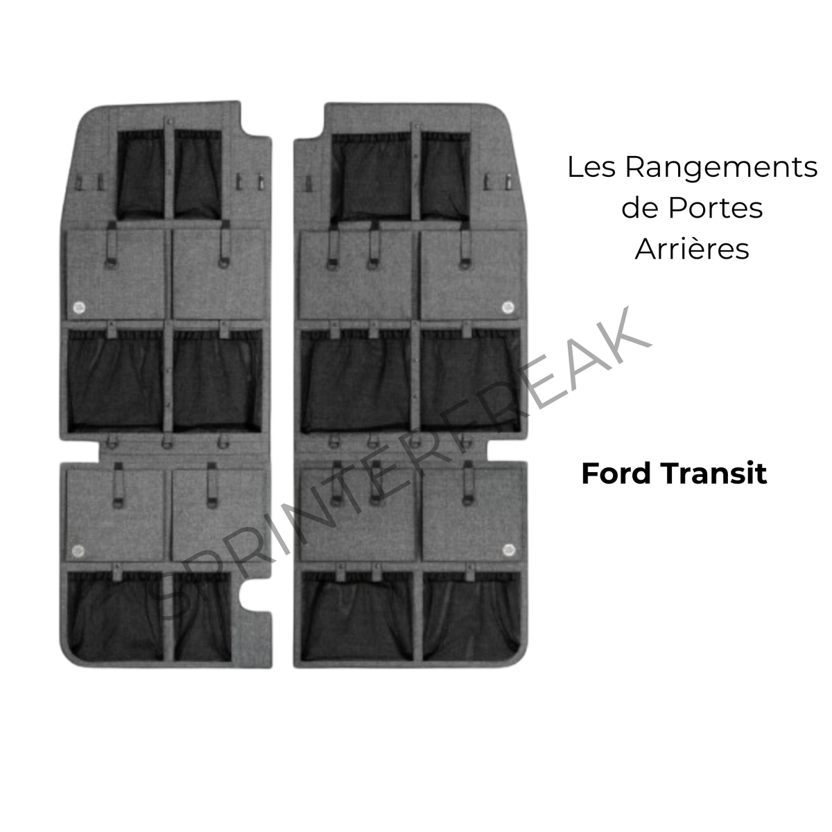 Rear Door Storage for FORD TRANSIT - HIGH RROF
